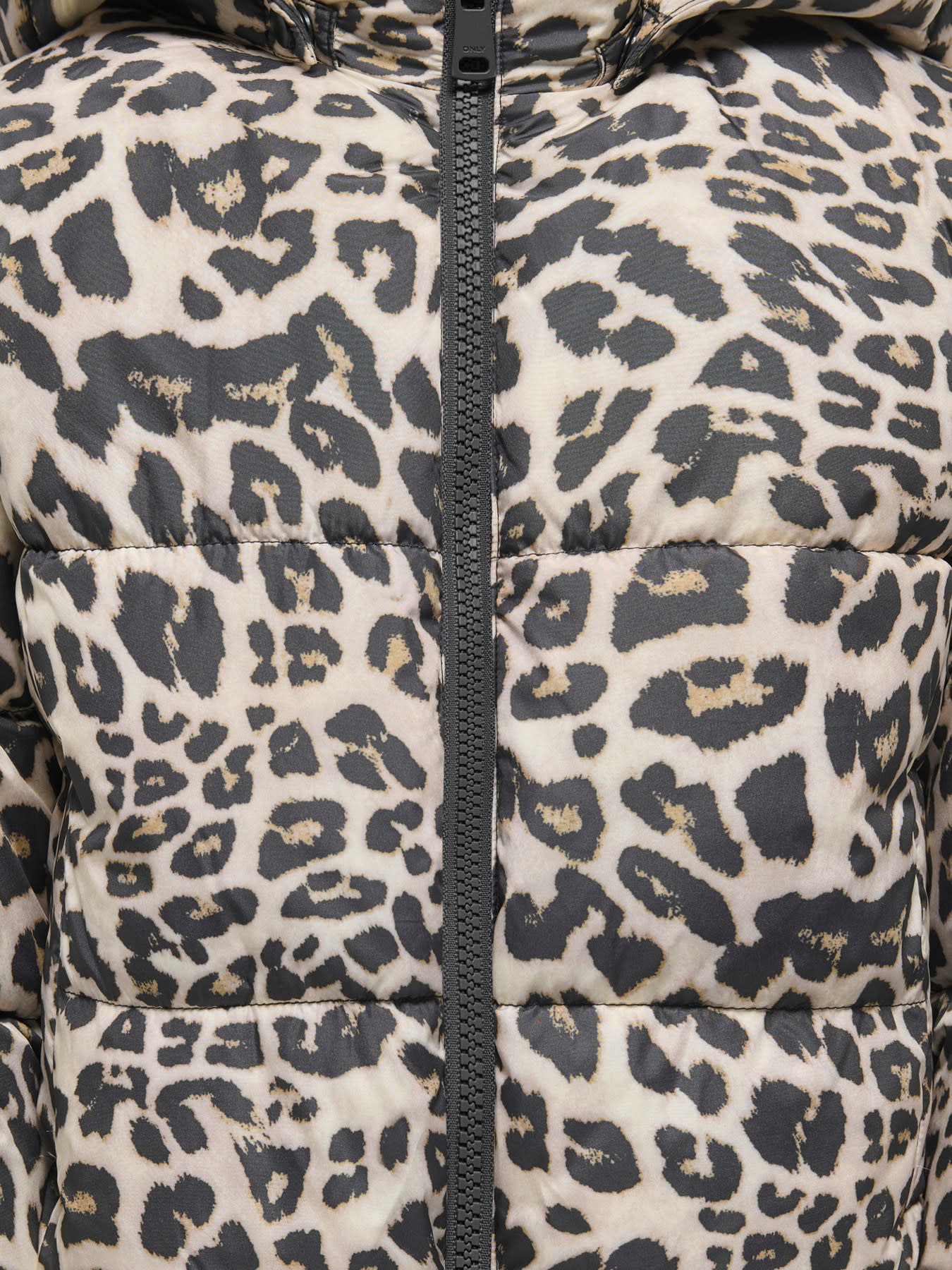 Kids Only KMGDALIA SHORT PUF AOP JACKET Silver Mink Leo