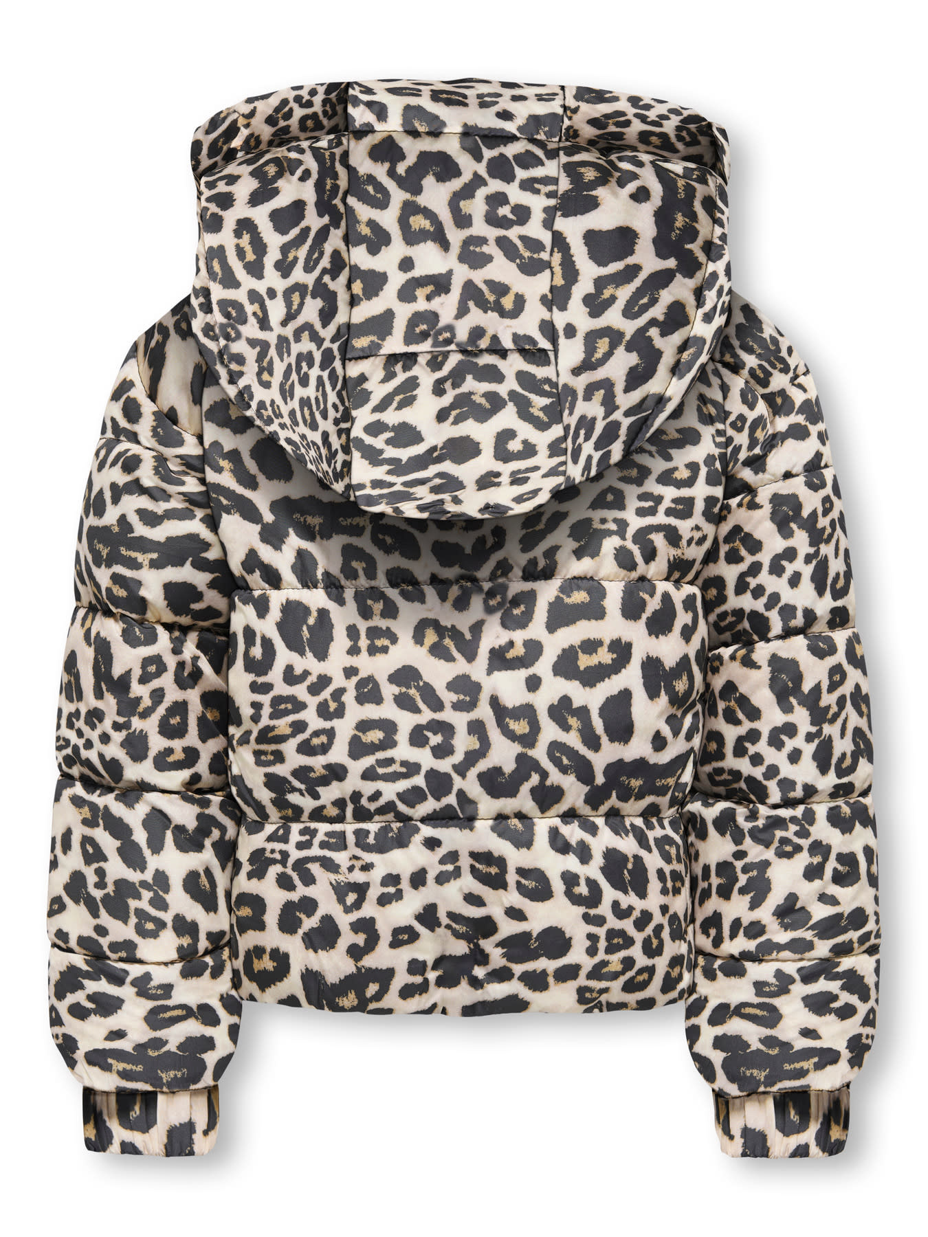 Kids Only KMGDALIA SHORT PUF AOP JACKET Silver Mink Leo