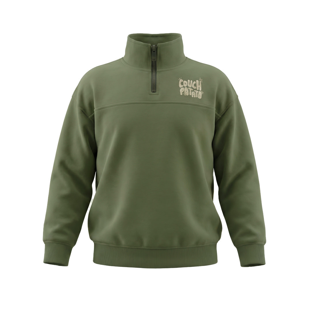 Your Wishes Solid | Collar Sweater Olivine