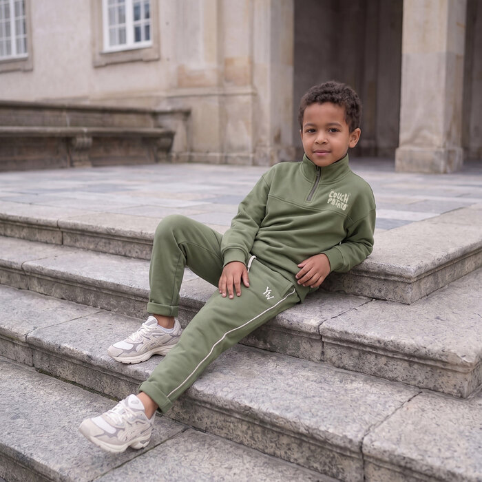 Your Wishes Solid | Collar Sweater Olivine