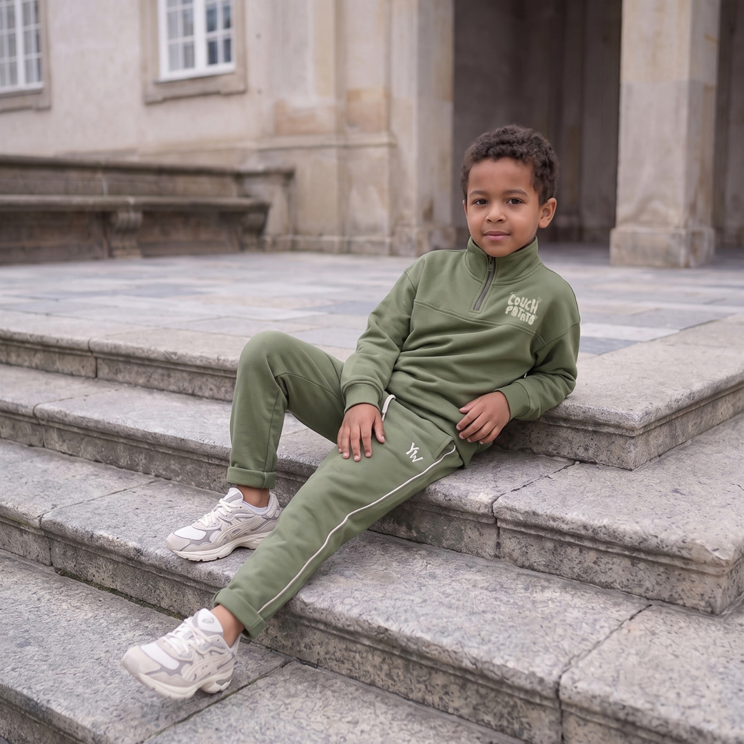 Your Wishes Solid | Collar Sweater Olivine