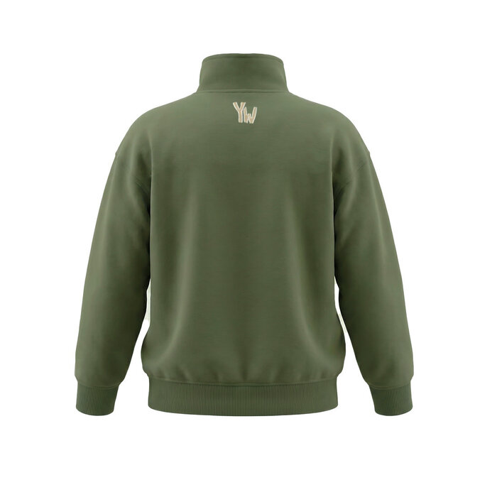 Your Wishes Solid | Collar Sweater Olivine