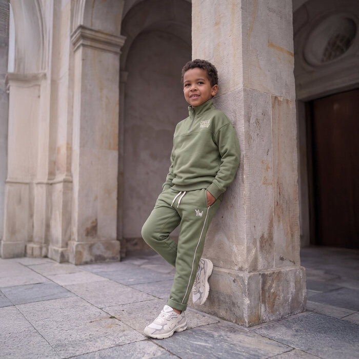 Your Wishes Solid | Wide Jogger Olivine