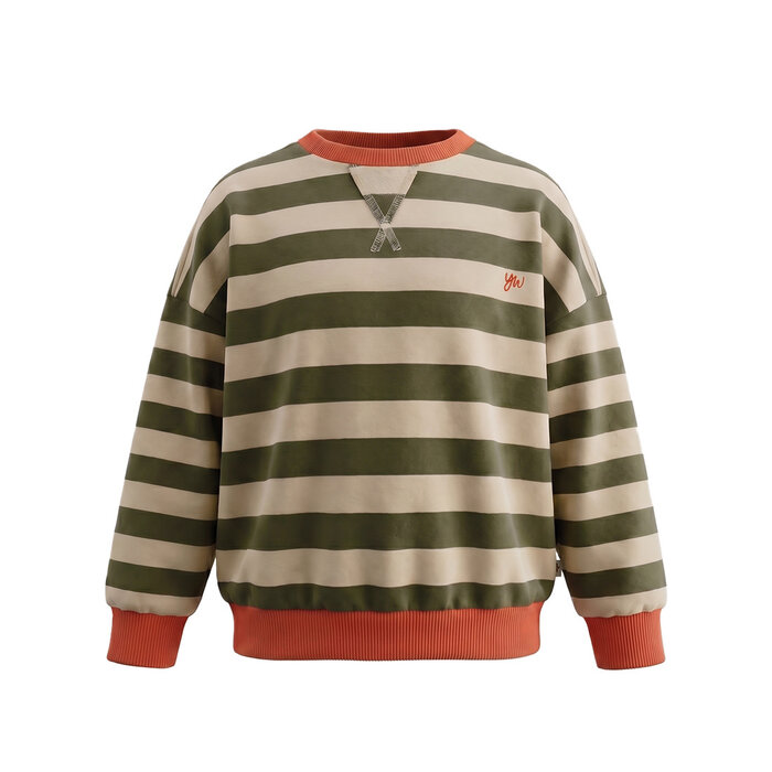 Your Wishes Stripe French Knit | Sweater Olivine
