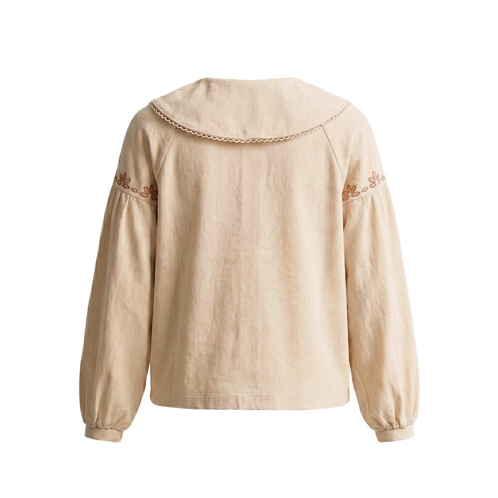 Your Wishes Twill Woven | Collar Blouse White Swan