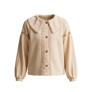 Your Wishes Twill Woven | Collar Blouse White Swan