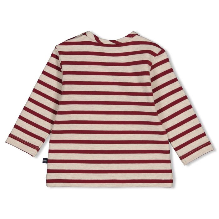 Feetje Longsleeve streep Bordeaux - Built for Fun