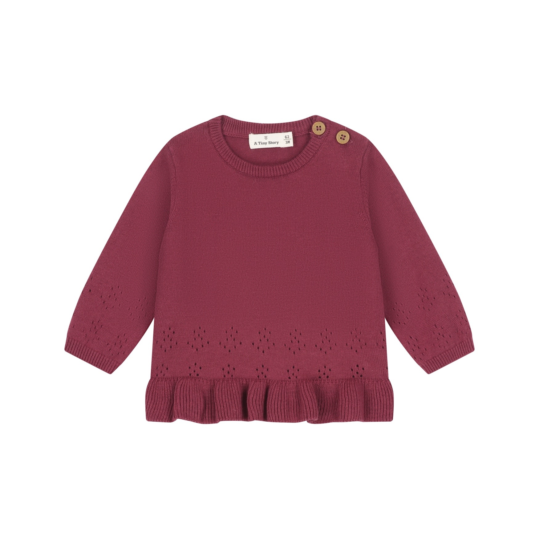 A Tiny Story baby pullover Dark red TIN26629344