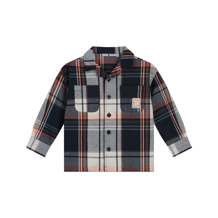 Stains & Stories boys overshirt Indigo