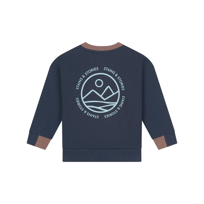 Stains & Stories boys sweat shirt Indigo
