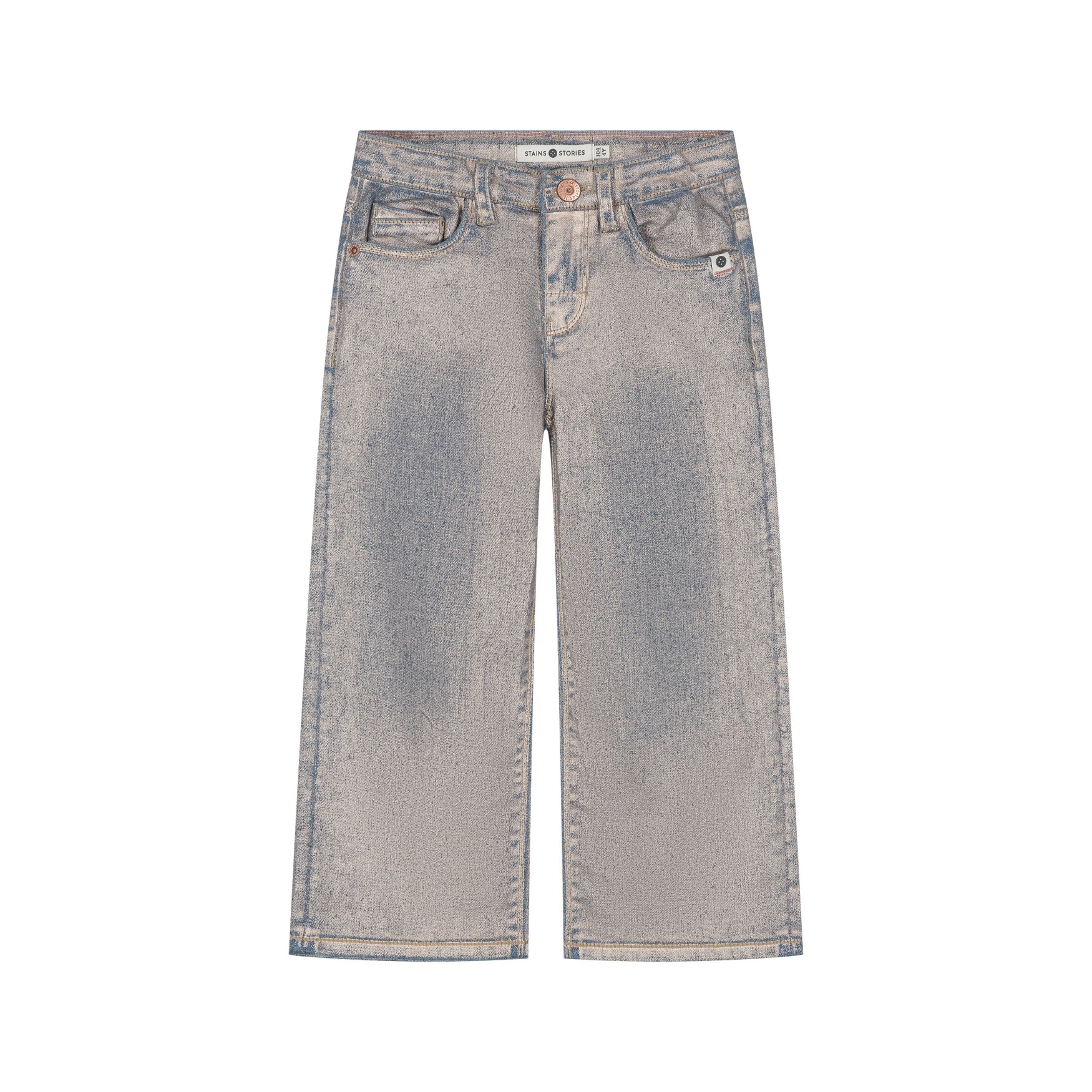 Stains & Stories girls denim wide leg Rose Gold
