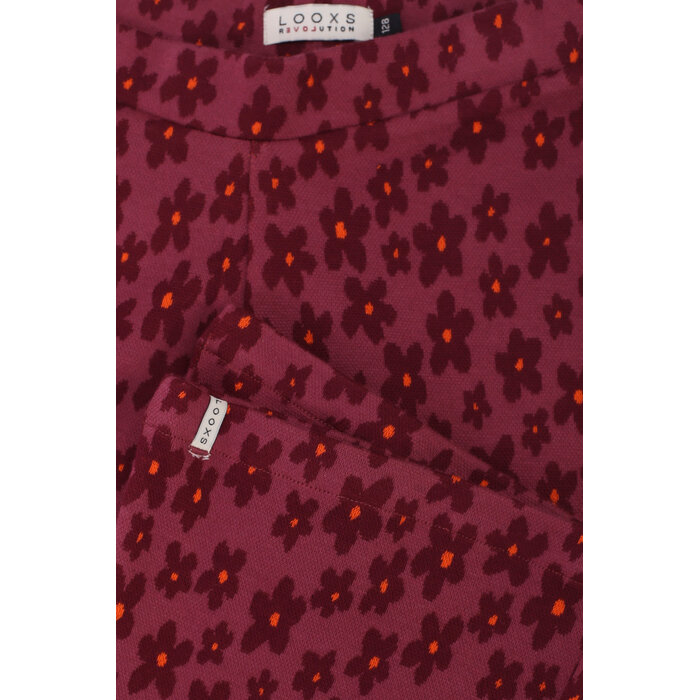 Looxs Little jacquard flare pants Festive Flower