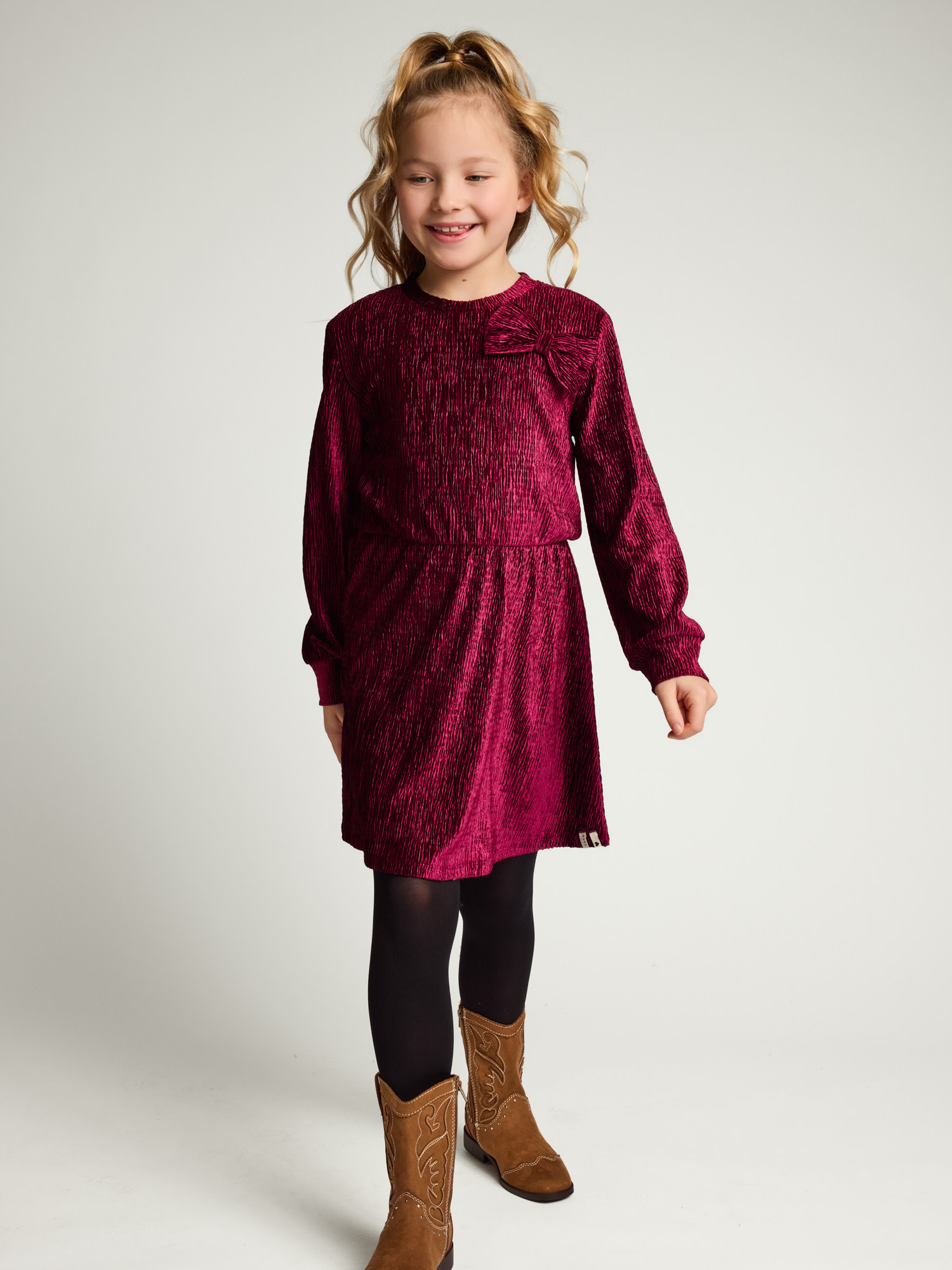 Looxs Little velvet dress Ruby red