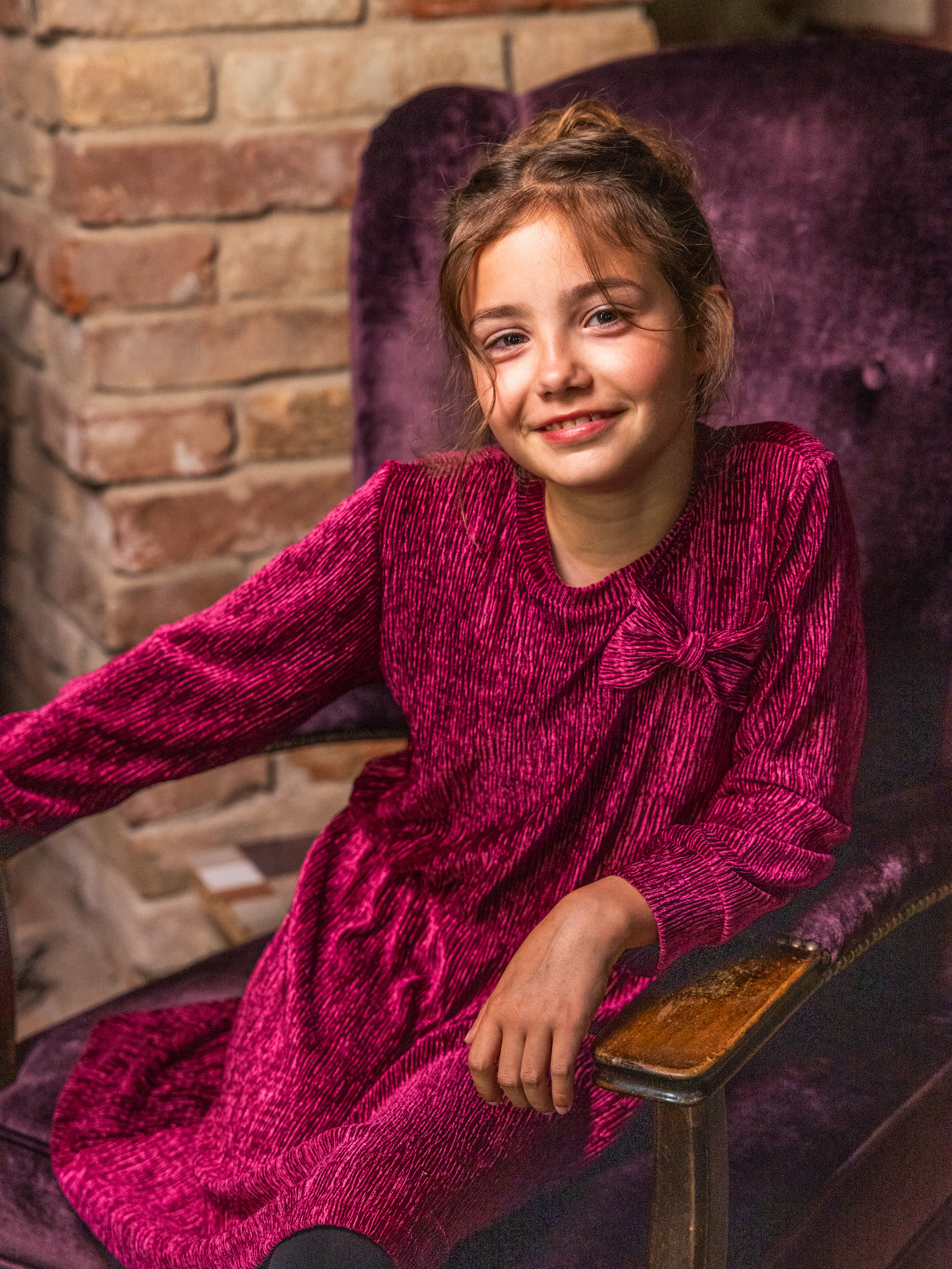 Looxs Little velvet dress Ruby red