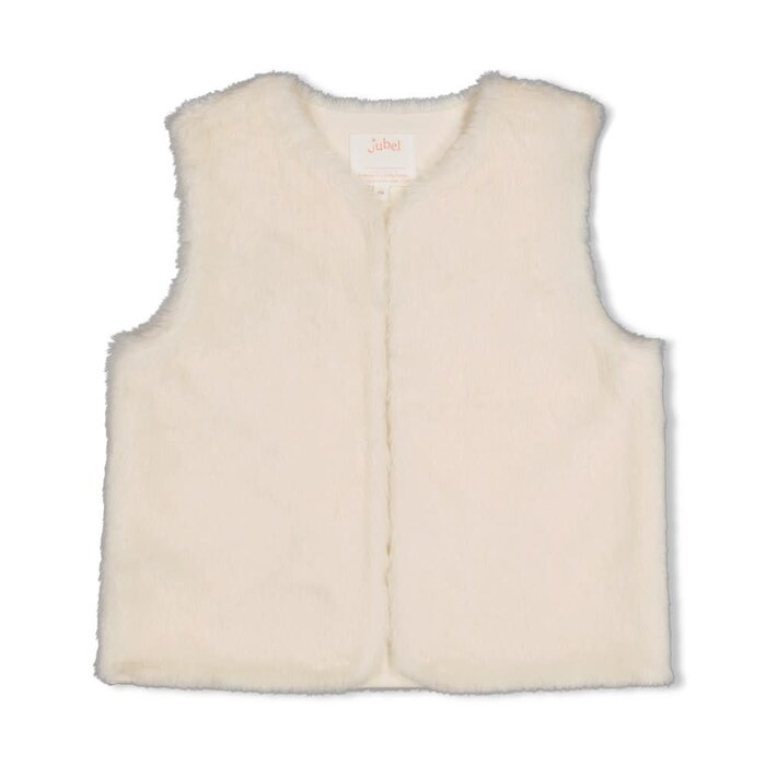 Jubel Fake fur gilet Offwhite - Daily Princess