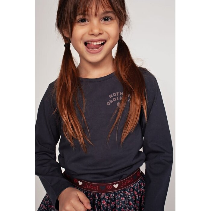 Jubel Longsleeve met backprint Marine - Daily Princess