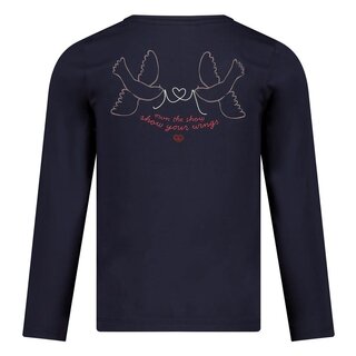 Jubel Longsleeve met backprint Marine - Daily Princess