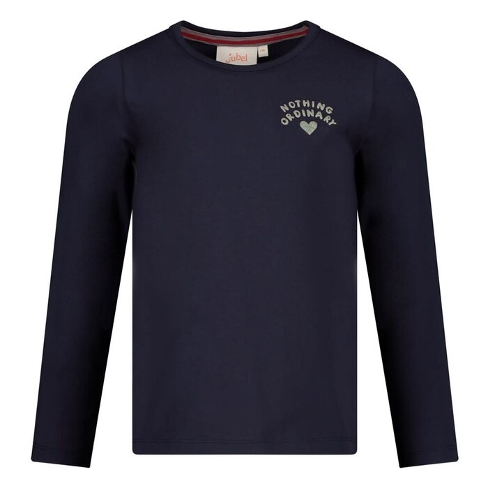 Jubel Longsleeve met backprint Marine - Daily Princess