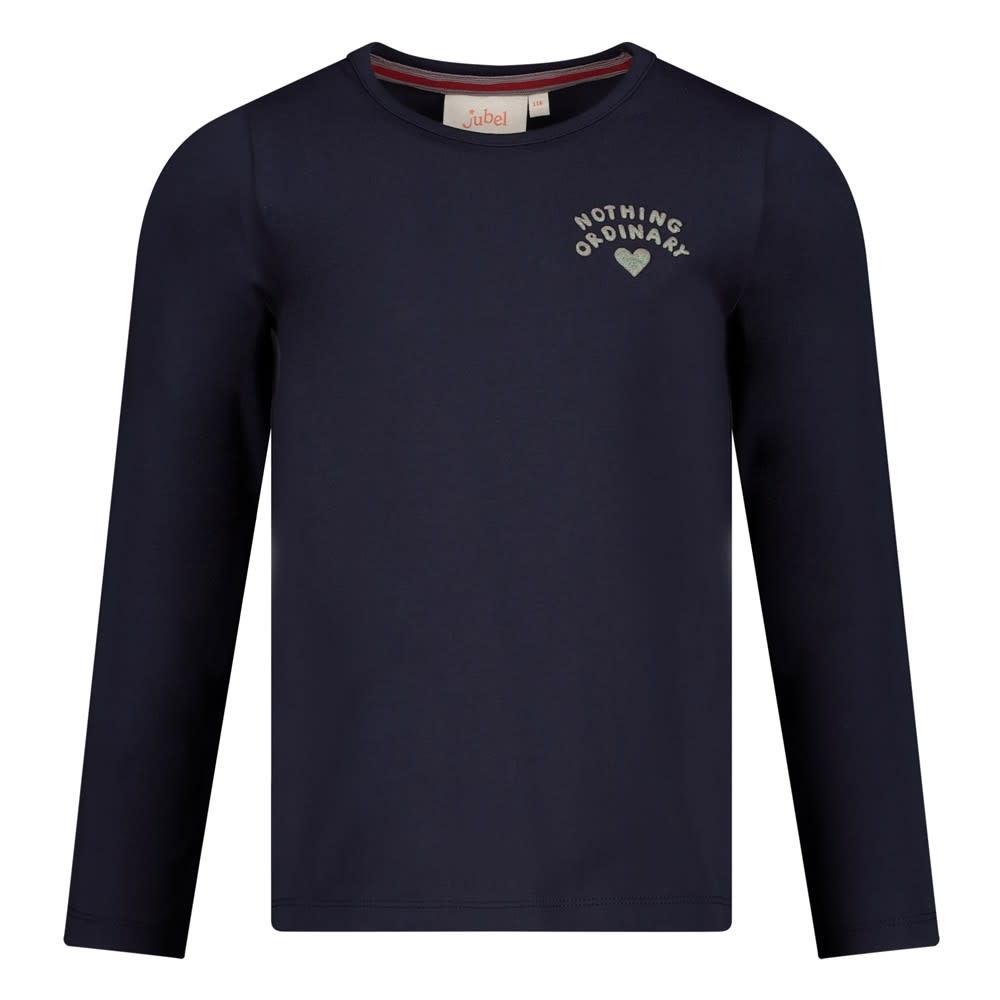 Jubel Longsleeve met backprint Marine - Daily Princess