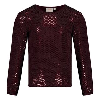 Jubel Longsleeve pailetten Bordeaux - Daily Princess