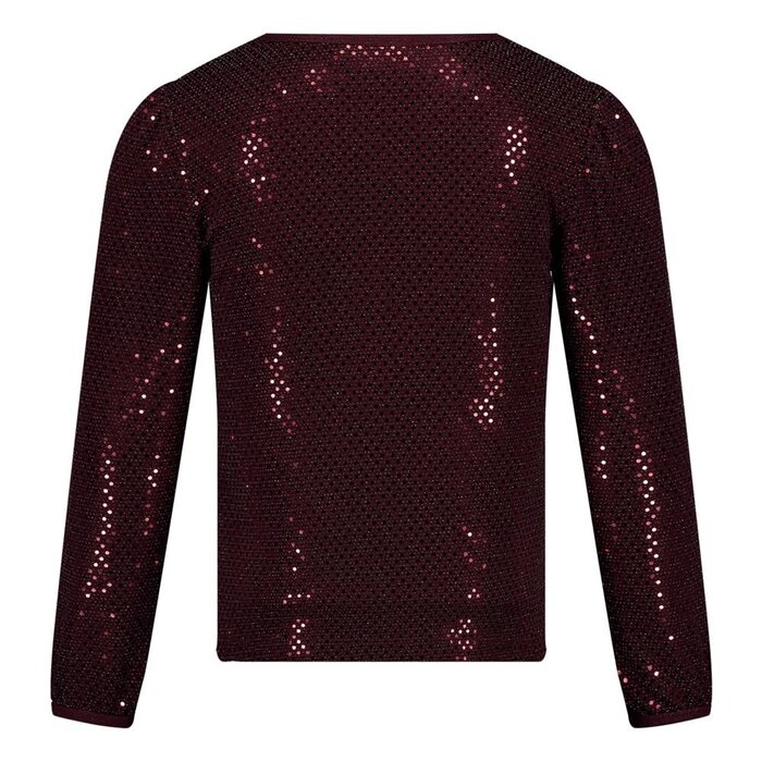 Jubel Longsleeve pailetten Bordeaux - Daily Princess
