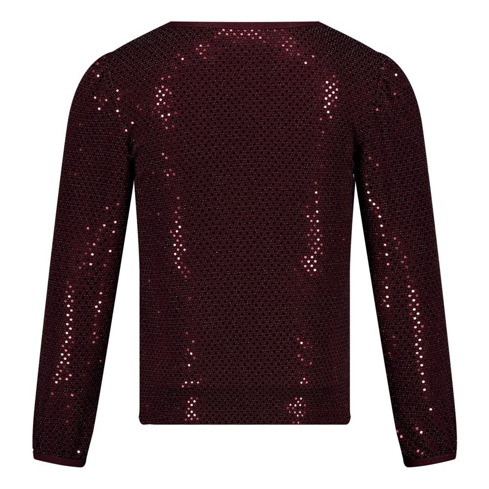 Jubel Longsleeve pailetten Bordeaux - Daily Princess