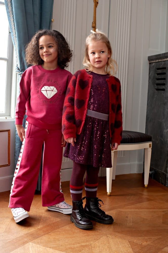 Jubel Pailetten rok Bordeaux - Daily Princess