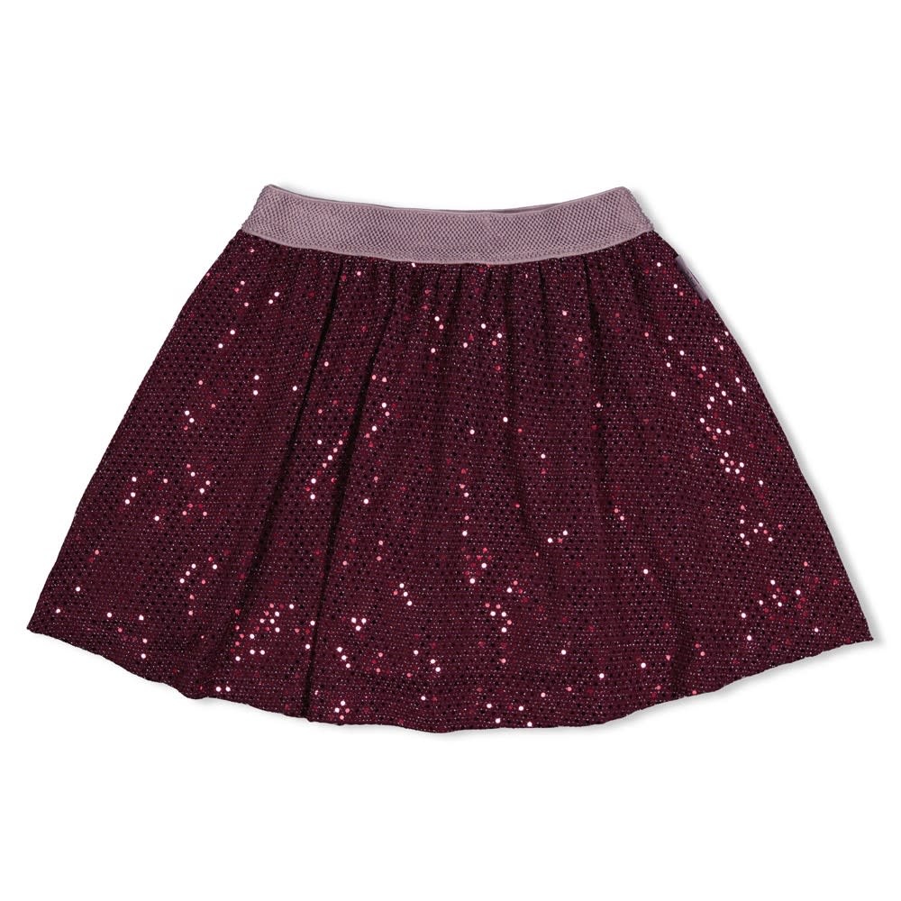 Jubel Pailetten rok Bordeaux - Daily Princess