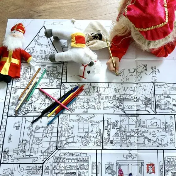 Pepijn Janzen Illustrations De Grote Sinterklaas Kleurplaat