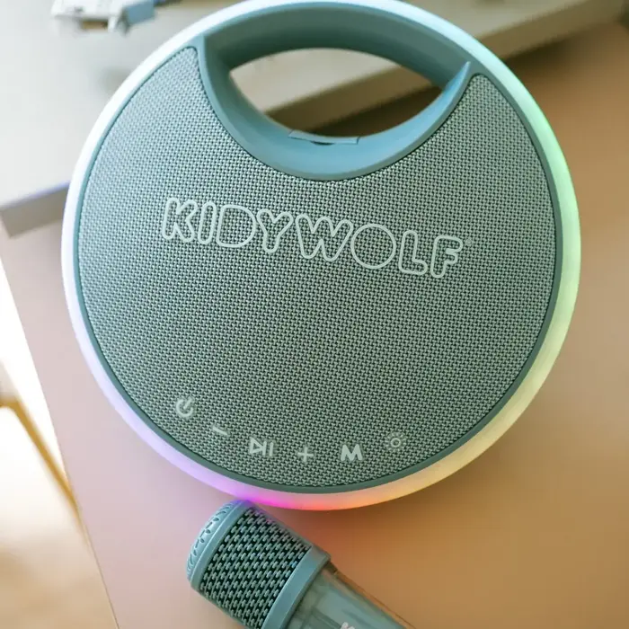 Kidywolf KIDYKARAOKE karaoke luidspreker met 2 microfoons Blauw