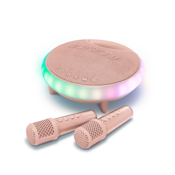 Kidywolf KIDYKARAOKE karaoke luidspreker met 2 microfoons Roze