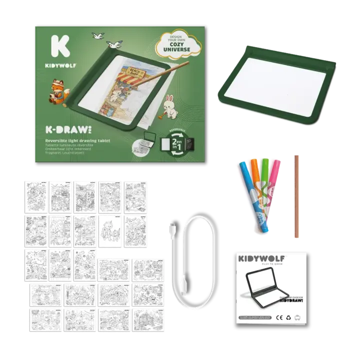 Kidywolf K-DRAW-PRO Mobiele en lichtgevende tablet Cozy