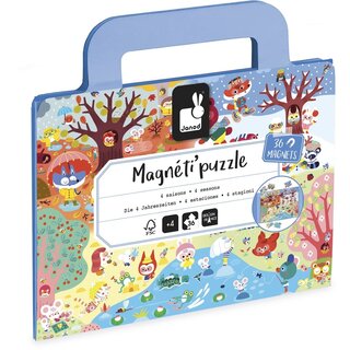Janod Janod Magnetipuzzel - 4 seizoenen 36 stukjes