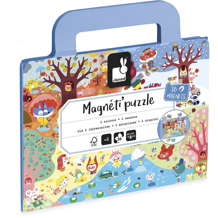 Janod Janod Magnetipuzzel - 4 seizoenen 36 stukjes