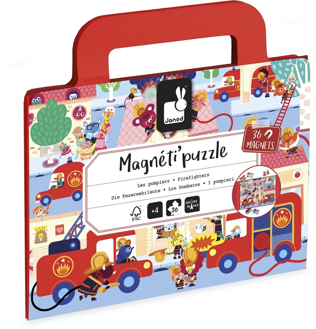 Janod Janod Magnetipuzzel - Brandweer 36 stukjes