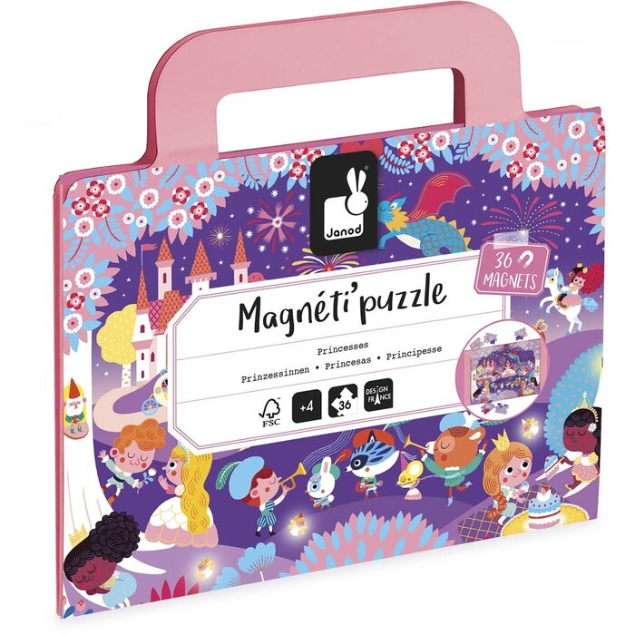 Janod Janod Magnetipuzzel - Prinsessen 36 stukjes