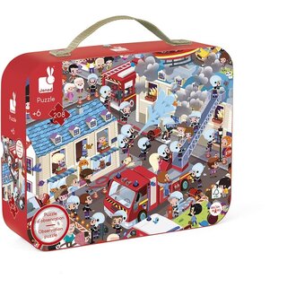 Janod Janod Puzzel - Zoekpuzzel Brandweer 208 stukjes
