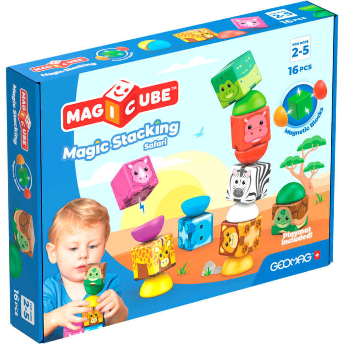 Geomag Magicube Blocks Stacking Safari 16