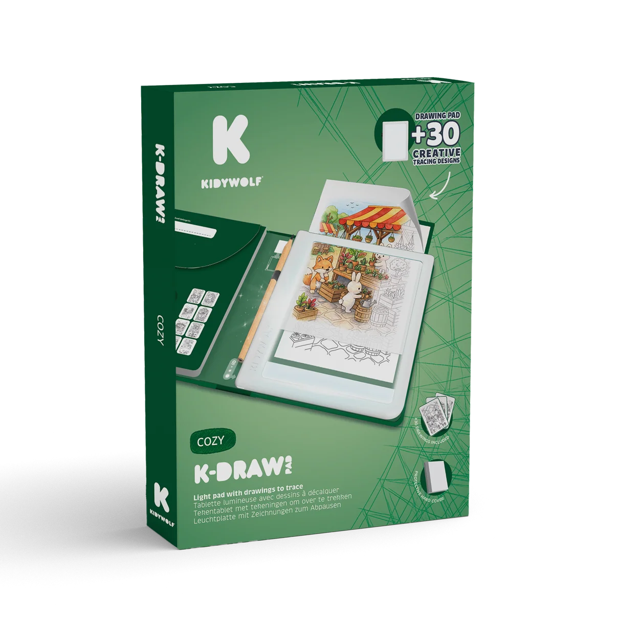 Kidywolf K-DRAW-PAD Verlichte tekentafel Cozy