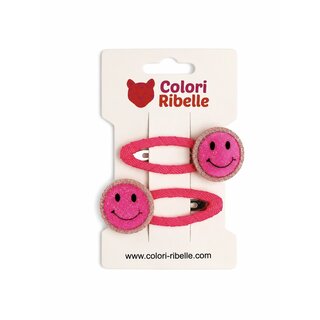 Colori Ribelle Haarspeldjes smiley neon pink