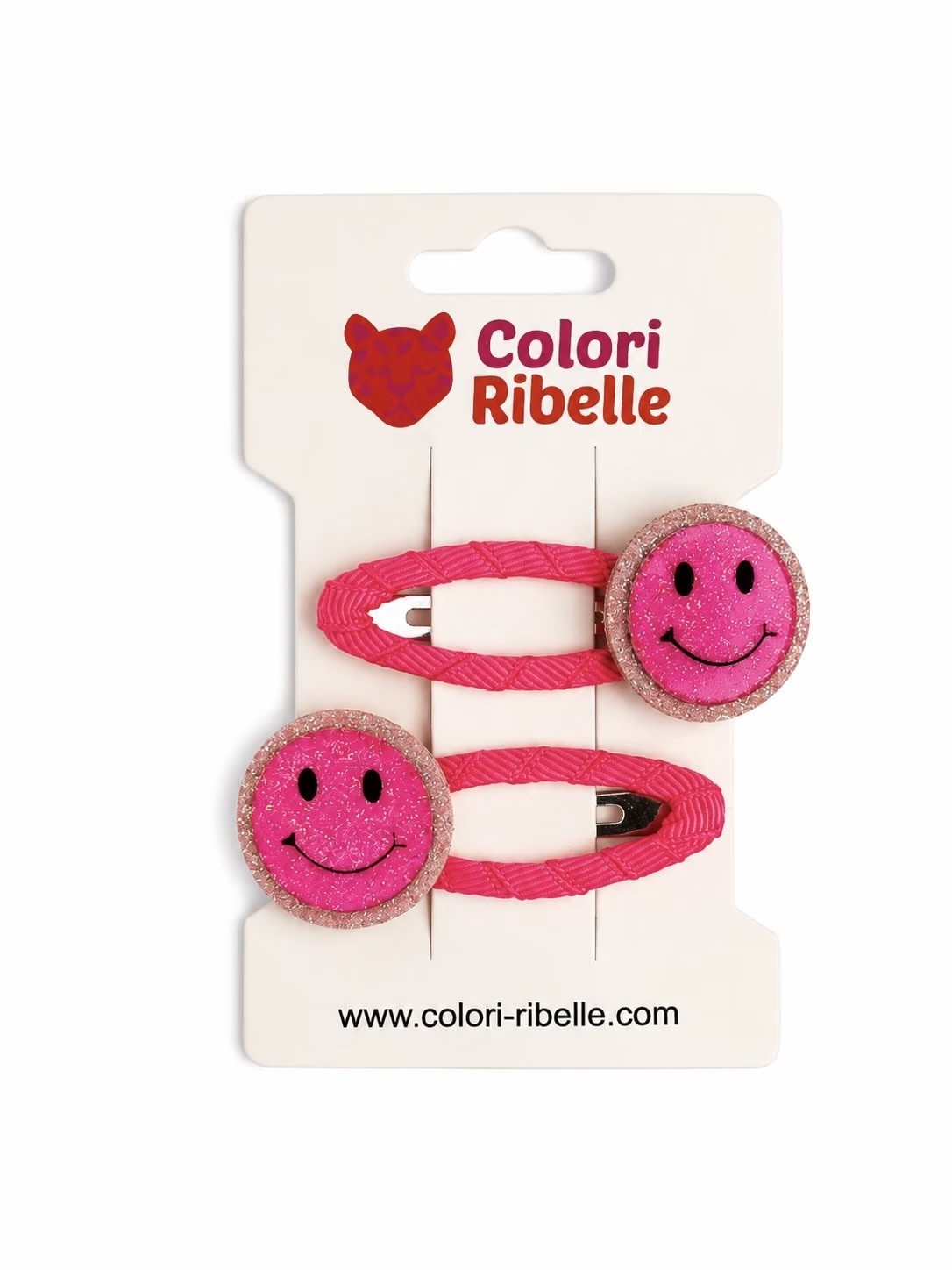 Colori Ribelle Haarspeldjes smiley neon pink