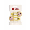 Haarspeldjes smiley neon geel