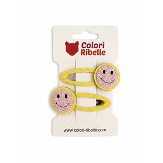 Colori Ribelle Haarspeldjes smiley neon geel