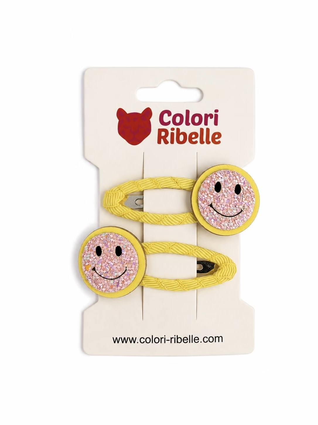 Colori Ribelle Haarspeldjes smiley neon geel