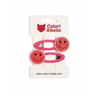 Colori Ribelle Haarspeldjes smiley neon peach