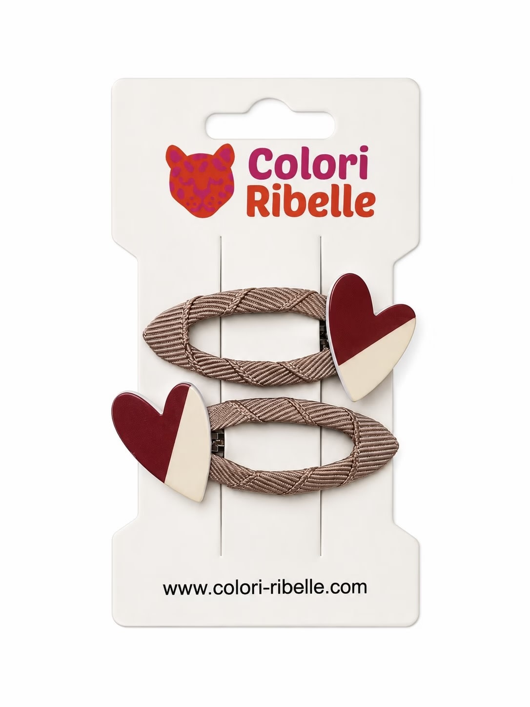 Colori Ribelle Haarspeldjes hearts brown/beige