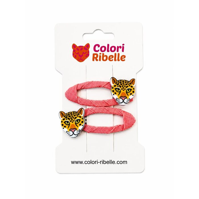 Colori Ribelle Haarspeldjes panter zalm