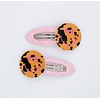 Haarspeldjes smiley leopard roze