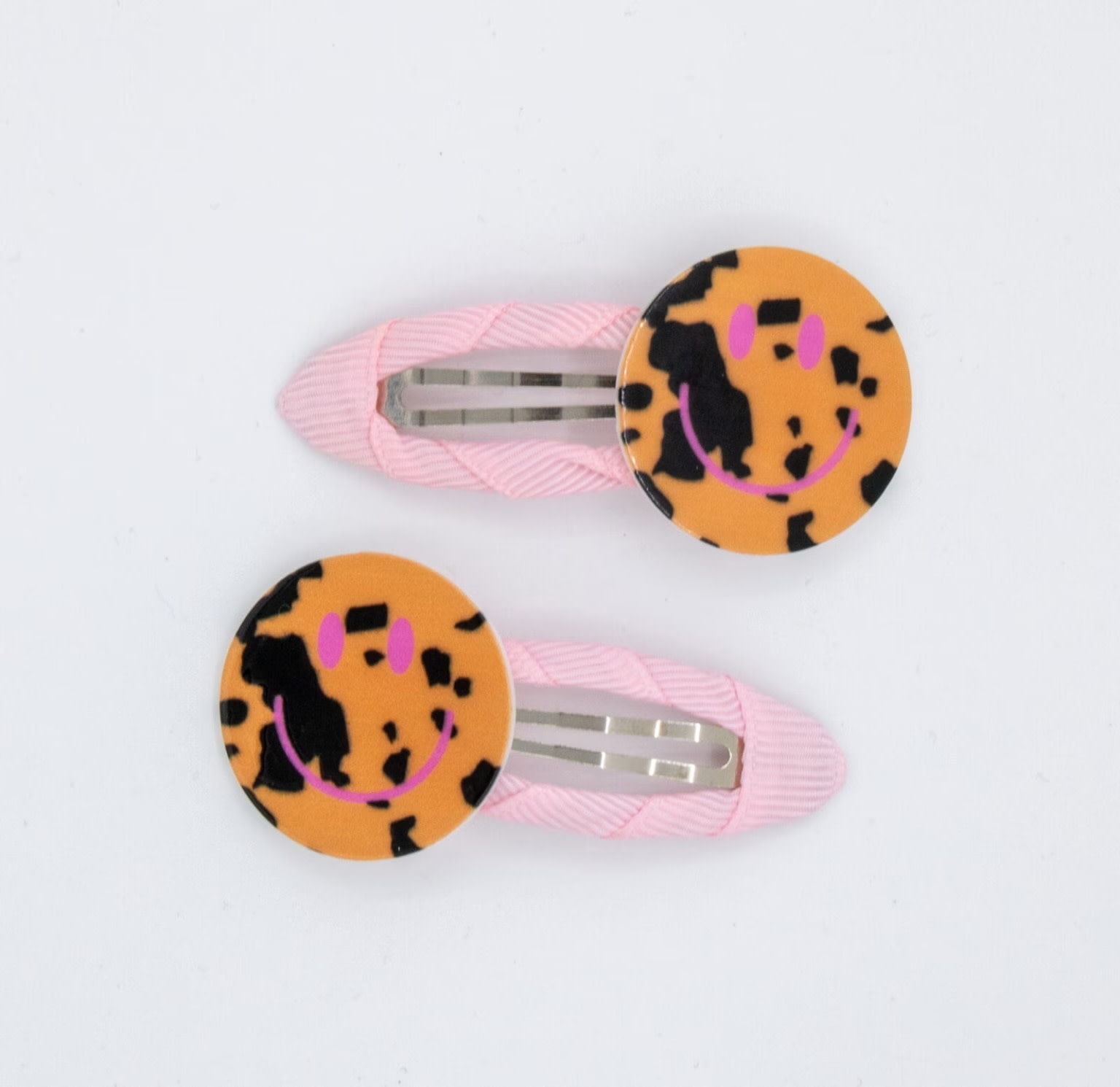 Colori Ribelle Haarspeldjes smiley leopard roze