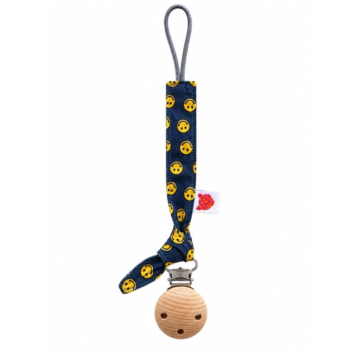 Colori Ribelle Speenkoord knoop smiley grijs